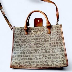 Juicy Couture Tan and Brown Tote Bag